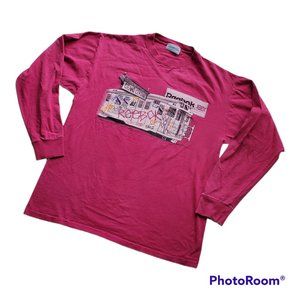 RARE Vintage Reebok Grand Central Graffiti t-shirt Pink 1984 Signed Vaughn